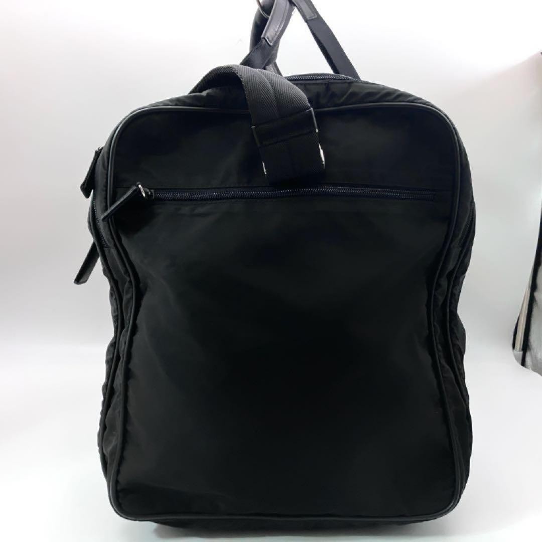 PRADA Boston bag 2way shoulder bag black nylon leather 2 thumbnail 5