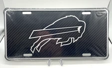 Buffalo Bills - NFL Football-Metal License Plate Tag - Carbon Fiber design - NEW