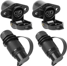 2X Anh&auml;nger Stecker 3polig,2xAnh&auml;nger Steckdose Flach Dreipoliger Stecker S