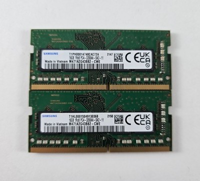 32GB (2x16GB) Samsung DDR4 3200MHz 1Rx8 - M471A2G43BB2-CWE - Laptop RAM