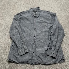 Banana Republic Shirt Mens XL Gray Button Down Long Sleeve Standard Fit Casual