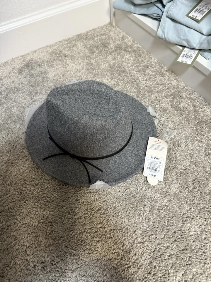 Sombrero de Ranchero Cat & Jack Bebé/Niño Pequeño Gris 12-24 Meses - ¡NUEVO! Foto 3 de 4