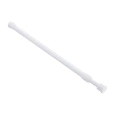 Tension Curtain Rod Adjustable 16 to 28 Inches 0.39" Dia White