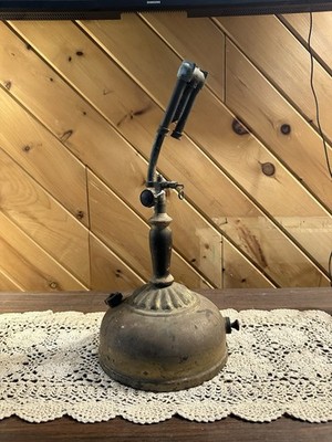 1929 Coleman Quick-Lite Table Lamp Gas Pressure Lamp-Grey-Parts/Restore