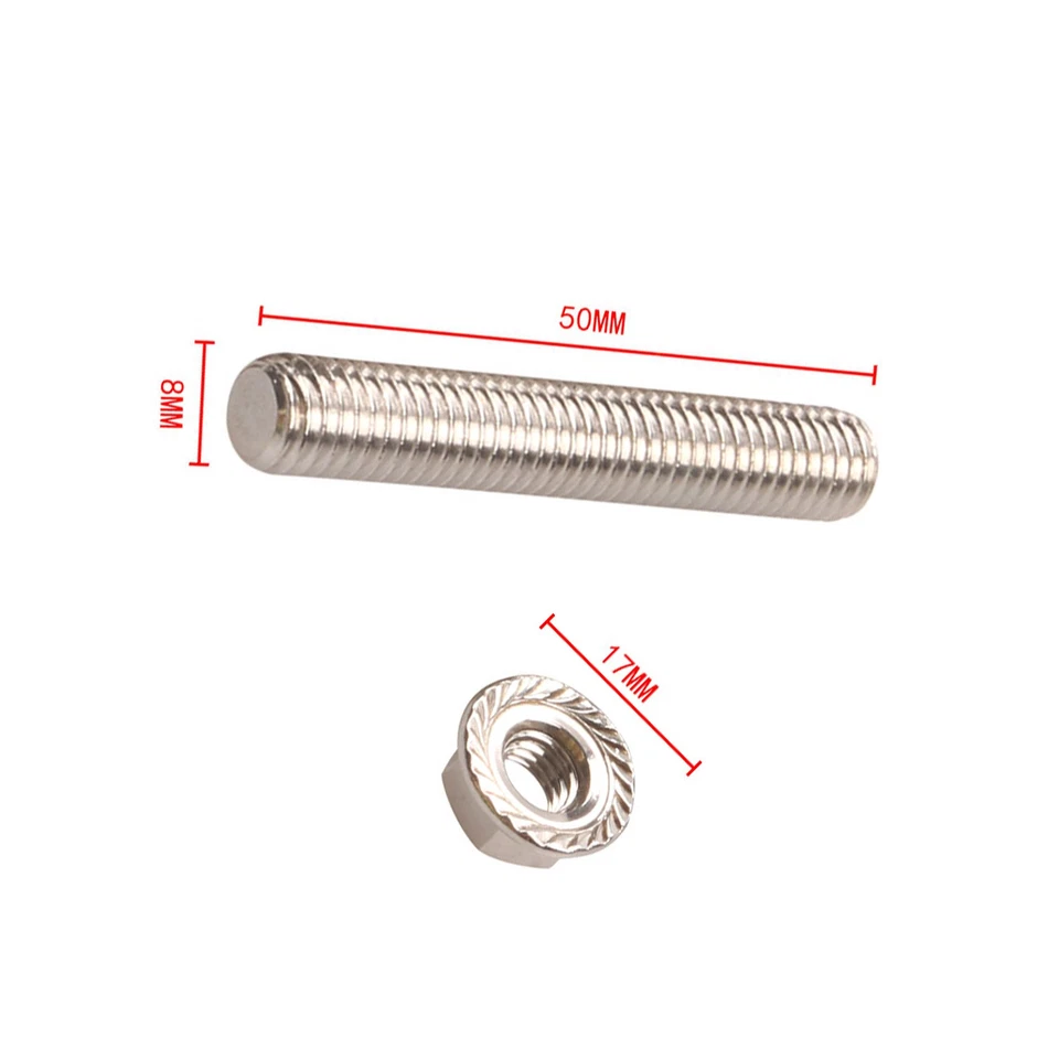 Kit de 16 tuercas de perno colector de escape para Ford 4.6 5.4 litros V8 304 acero inoxidable Foto 4 de 4