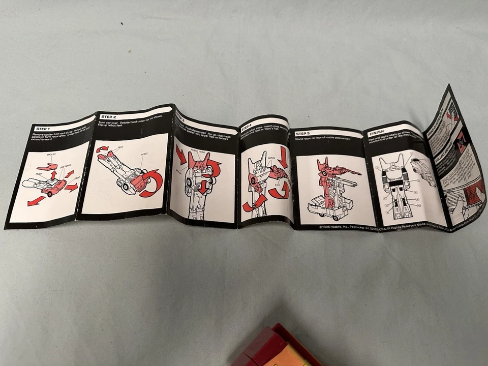 G1 Transformers Rodimus Prime 100% Complete Autobot Very Clean NICE 1986 - Image 4 of 4