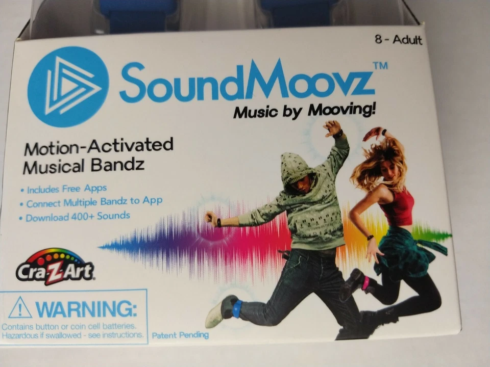 Genuine CraZArt SoundMoovz Motion-Activated Musical Bandz Blue Brand New.  - Image 4 of 4