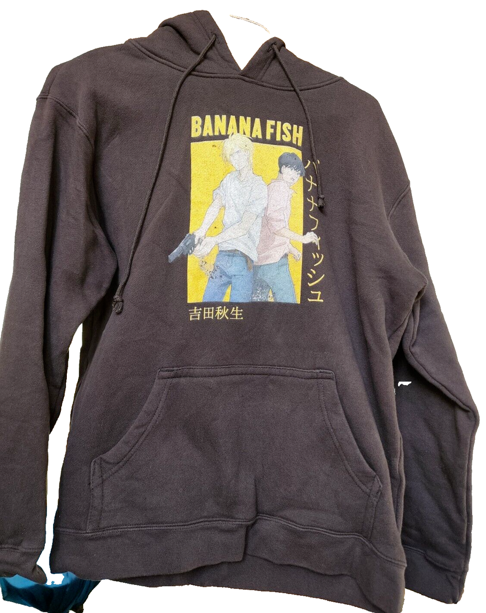 Banana Fish Black Hoodie Size L Anime Ash Lynx