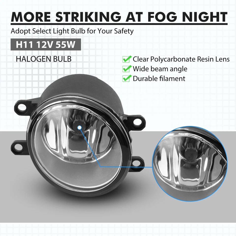 Juego completo de luces antiniebla para parachoques Toyota Yaris Hatchback 2009-2011 Foto 2 de 4