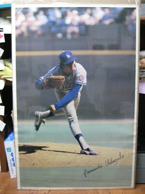 Dodgers Fernando Valenzuela Los Angeles 1981 orig poster #6994 vintage L.A Dodgers Fernando Valenzuela Los Angeles 1981 orig poster #6994 vintage L.A
