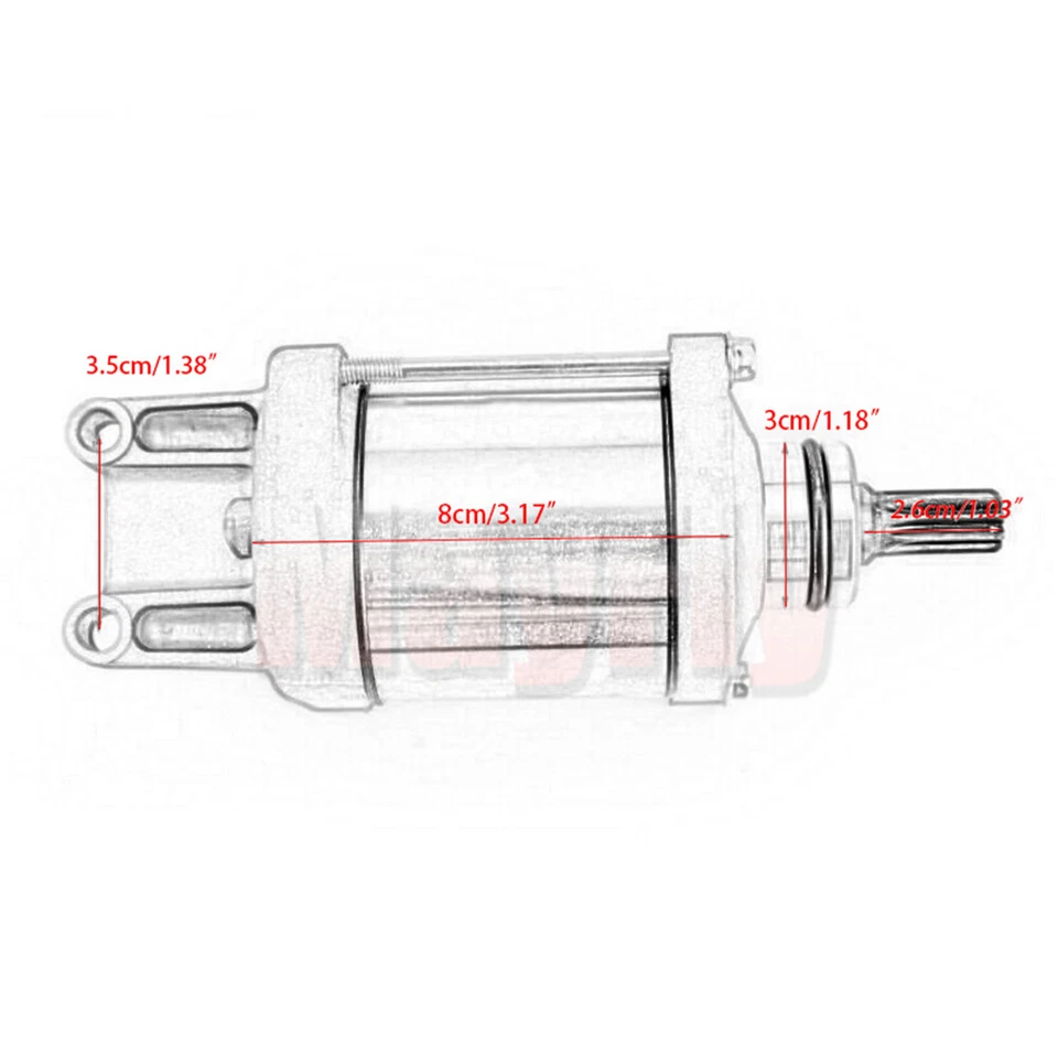 Ajuste para 2011-2019 SUZUKI GSXR600 GSXR750 motor elétrico de partida - Imagem 3 de 4