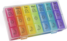 Weekly Pill Organizer 3-Times-A-Day Pill Box 7 Day Pill Holder Large