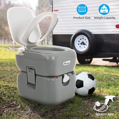 Inodoro portátil tipo T tomas de agua 5,8 galones caravana cómoda Porta-Batty Trip - Imagen 7 de 10