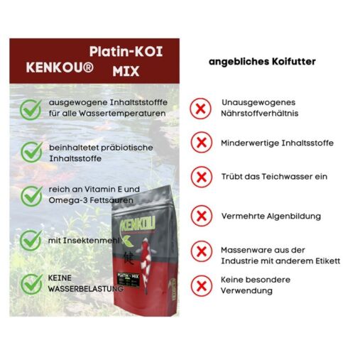 Koifutter Kenkou 5kg 6mm - Platin KOI-MIX schwimmendes Teichfischfutter - Bild 8 von 10