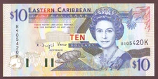 East Caribbean States - St. Kitts   10 Dollars  1994    Gem UNC