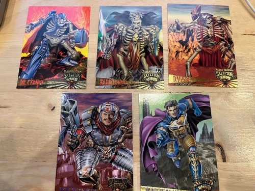 Fleer Ultra Skeleton Warriors - 5 Rare Promo Cards - Marvel Comics Blind Inserts