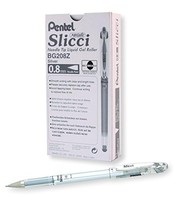 Pentel Arts Slicci 0.8mm Needle Tip, Medium Gel Pen, Silver Metallic Ink (bg208- on sale Pentel Arts Slicci 0.8mm Needle Tip, Medium Gel Pen, Silver Metallic Ink (bg208- on sale