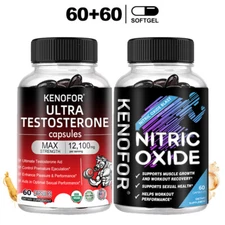 Nitric Oxide and Super Testosteron 120 Capsules,Testosteron Booster, ED Supportb