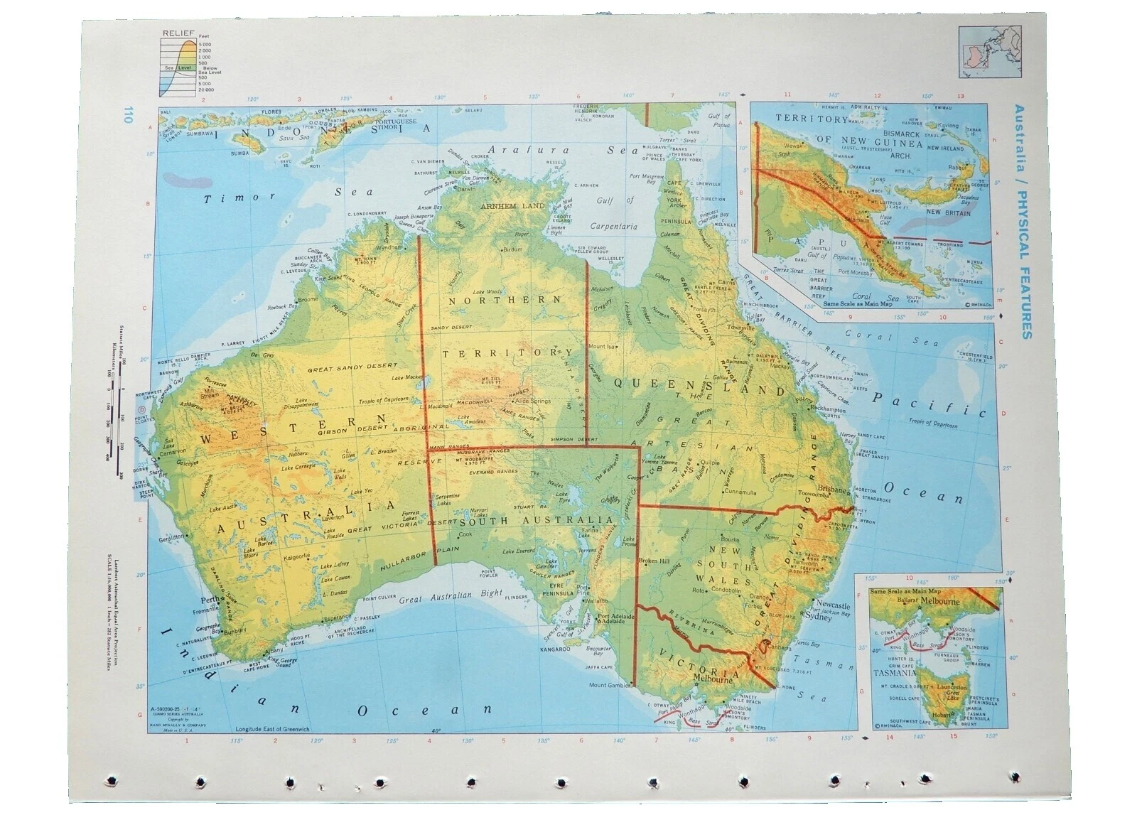 Antique Australia/Oceania World Atlas