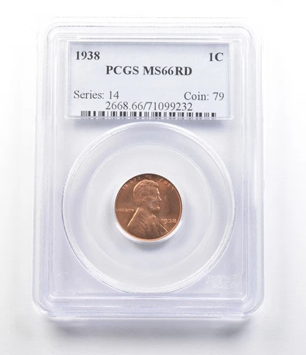 1938 Lincoln Wheat Cent MS66 RD PCGS *2610