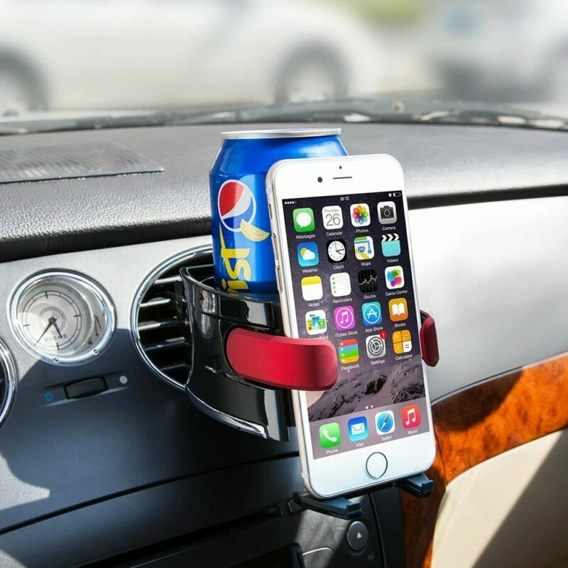 Car 2in1 Air Vent Cell Phone & Cup Mount Holder Bracket for Bottle Drinking Cup - Image 4 of 4