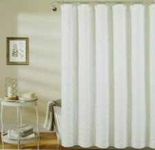 Lush Decor Mazed Embossed Fabric Shower Curtain 72" x 72" NIP