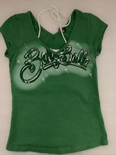 VTG EUC In Style Short Sleeve Green Top Made In USA Size Medium