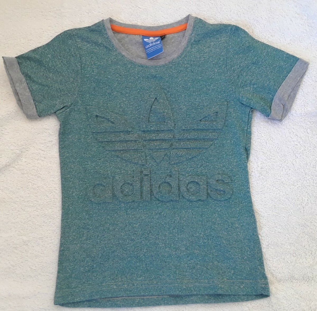 Tシャツ・カットソー adidas House of Tiro Short Sleeve Tee JN7181 Adidas T Shirt Kids 7-8 Raised Logo Green Gray (European 122