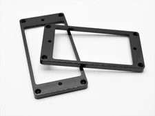 Black Humbucker Mounting Rings (Flat Non Graduated Height) Choose Screw Color