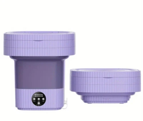  Mini Folding Portable Washing Machine 2.38gal Purple 