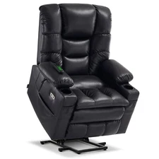 MCombo Large Dual Motor Power Lift Recliner Chair , Faux Leather 7634