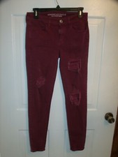 AMERICAN EAGLE SUPER STRETCH JEGGING DISTRESSED PANTS WOMENS SIZE 6 REG
