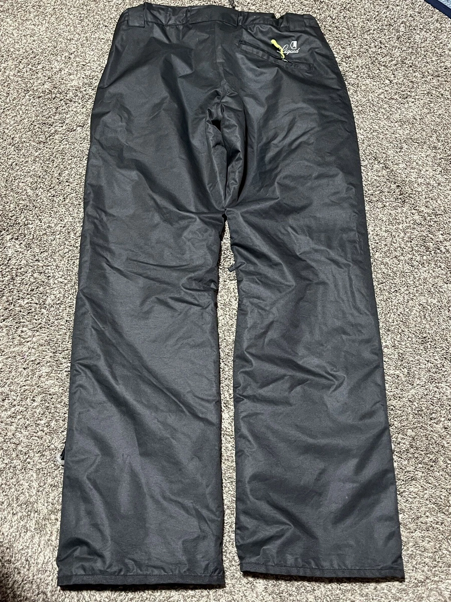 Liquid Freerider 8000 MM Womens Snow Board Ski Pants Size Medium Black EUC