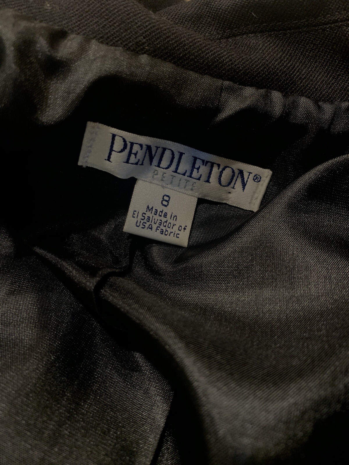 Pendleton Petite Black Blazer Two Button Pockets … - image 11