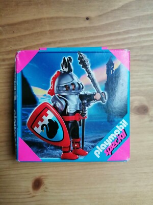 PLAYMOBIL Chevalier Du Cygne - Figurine Vintage Moyen-Âge Avec Char