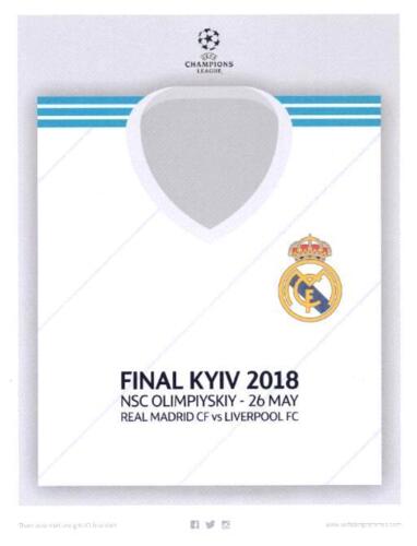 * 2018 UEFA CHAMPIONS LEAGUE FINAL - LIVERPOOL v REAL MADRID (26th May 2018) * - Picture 3 of 3