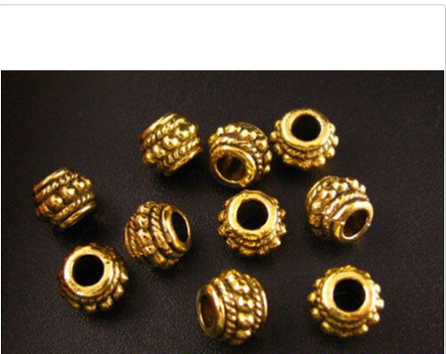 100PCS Antiqued Silver/ gold beaded ornate jar spacer beads For Jewelry Makings - 第 1/4 張圖片