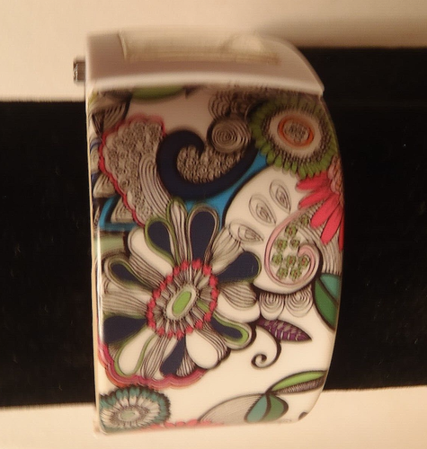 Damenuhr Streamline reif Paisley Blumenmuster Analog verstellbar gebraucht - Bild 4 von 13