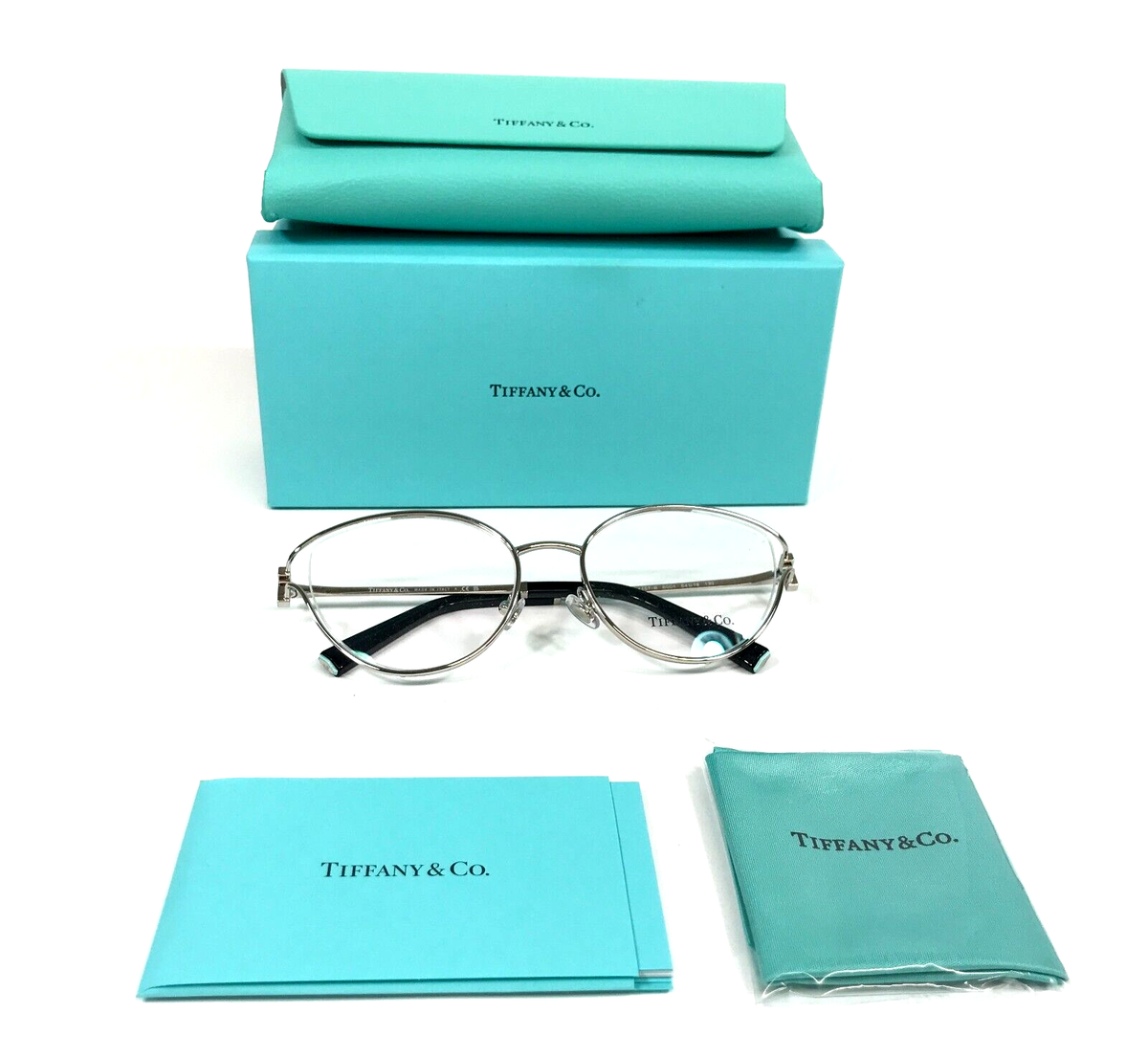 メガネ Tiffany & Co FW25 TF - 0TF1157B-6001 - (0TF1157B-6001) Tiffany & Co. Eyeglasses Frames TF1157-B 6001 Silver Cat Eye