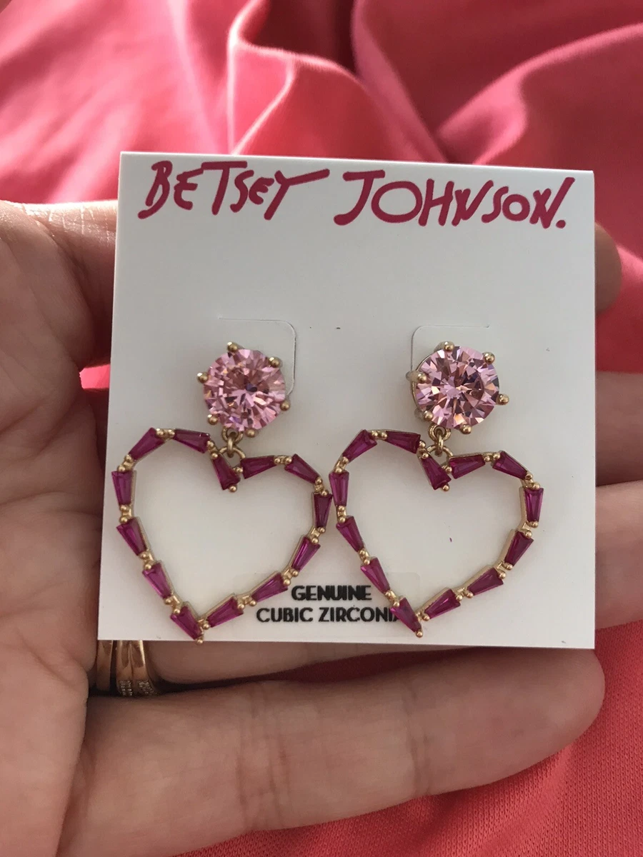 Pink sparkly hotsell earrings
