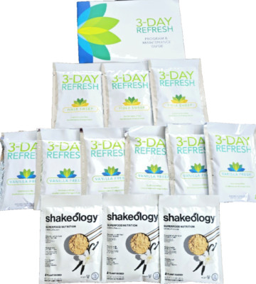 3-DAY REFRESH & 0 SUGAR VANILLA SHAKEOLOGY- Beachbody- Detox- Fast Weight-Loss