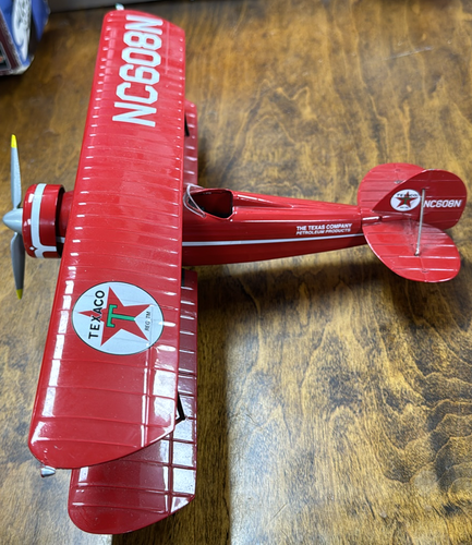 Texaco Diecast Bi-Plane Bank Toy Air Express NC608N Texas Petroleum Co (B164) - Picture 2 of 9