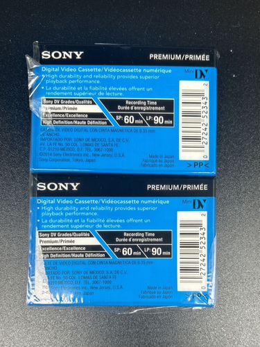 Sony DVC 60 Min Digital Video Cassette Set of 2 - Picture 2 of 8
