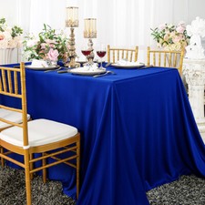Wedding Linens Inc. 60" x 120" Rectangular Scuba Wrinkle-Free Tablecloths
