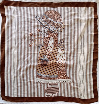 Y# BRIONI Silk Scarf 33/33 inch has Stains