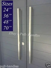 Square Pull Long Door Handle Entry Modern Pulls 316 Marine Grade Stainless Steel