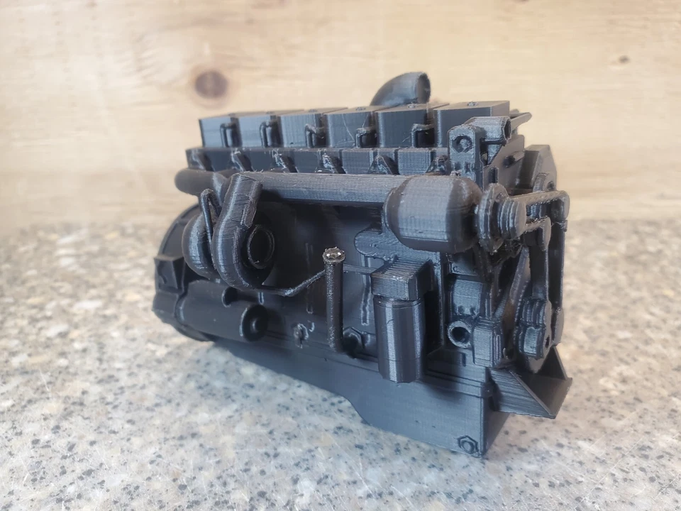 3d Print Cummins 12v Truck Rc 1/10 Scale Engine Motor Diesel - Image 3 of 4
