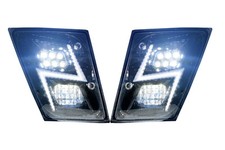 Pair 04-17 Volvo Vnl Vn Full Cree Led Fog Lights Blackout Wrunning Led Light