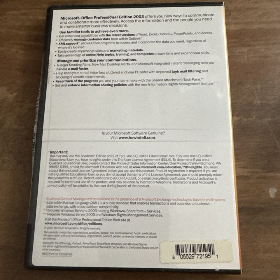Microsoft Office Professional Edition 2003 (Retail) - Full Version ...
