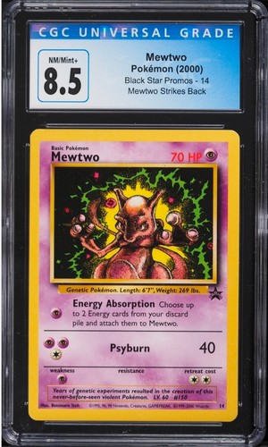 Mewtwo graded CGC 8.5 for sale on eBay